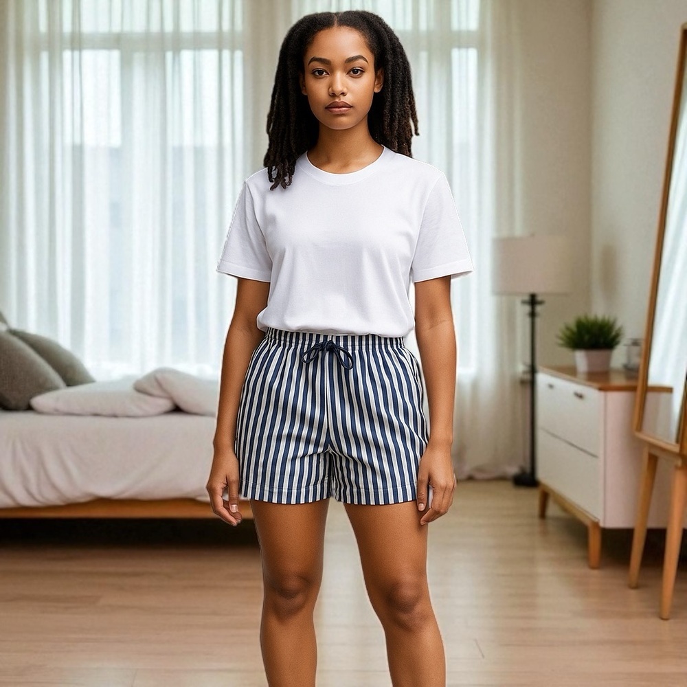 4/$40 Victoria’s Secret Blue and White Striped‎ Pajama Shorts